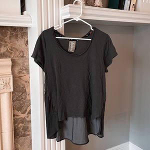 Anthropologie | Dolan | Charcoal high-low tee | M